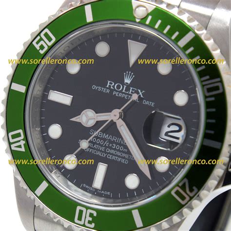 in che anno è uscito rolex ghiera verde|ROLEX SUBMARINER16610 LV: 50° ANNIVERSARIO .